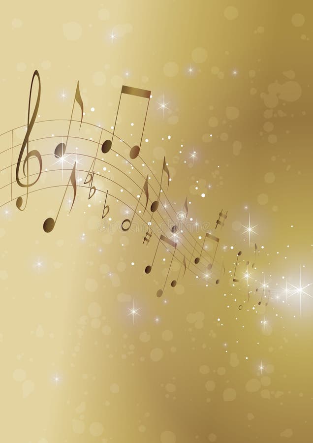 Starry music 1 big stock illustration. Illustration of quaver 34623582