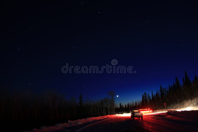 Starry night in Alaska stock image. Image of alaska 148248247