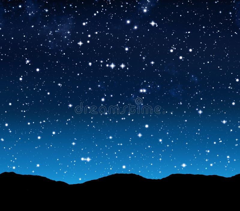 Starry sky at night stock illustration. Illustration of twinklie - 29513410