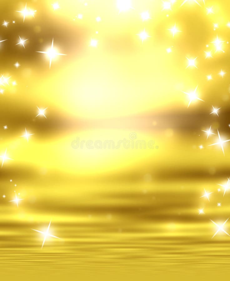 Stars on a background of gold