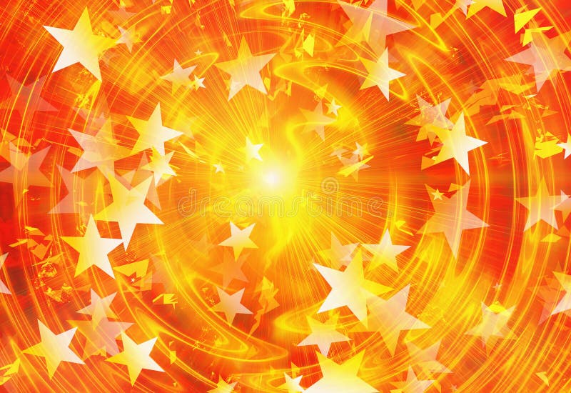 Bright explosion flash with stars royalty free illustration