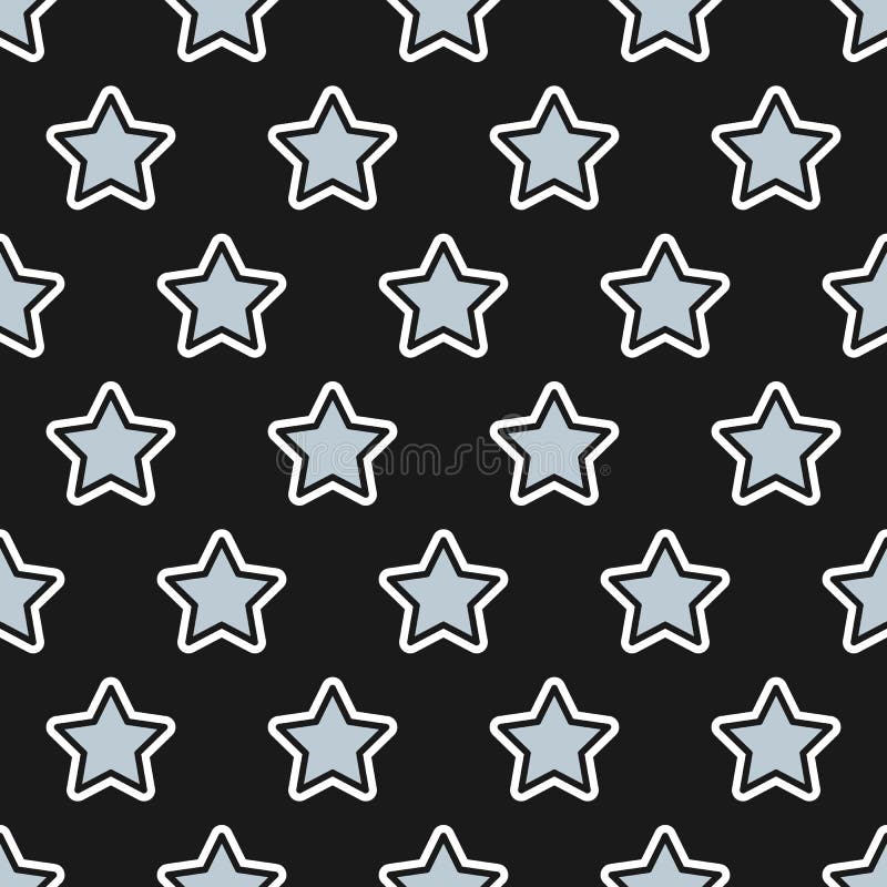 Stars grid seamless pattern background. Design element for textile print royalty free illustration