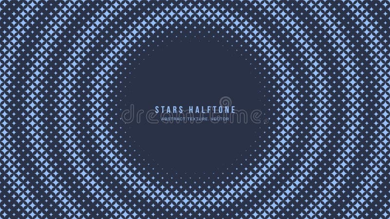 Star Halftone Geometric Pattern Vector Circles Round Frame Abstract Background royalty free illustration