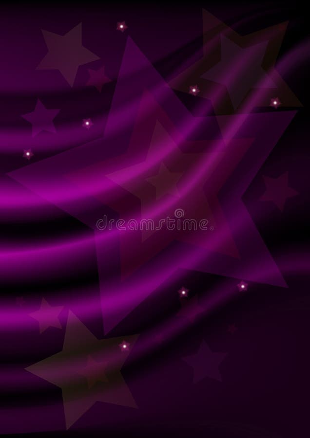 Abstract wavy purple glistening mesh background with transparent stars. Abstract wavy purple glistening mesh background with transparent stars