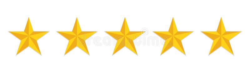 5 stars rating flat icon. Yellow like sign feedback customer of evaluation quality. Five star hotel logo. Satisfaction rank of