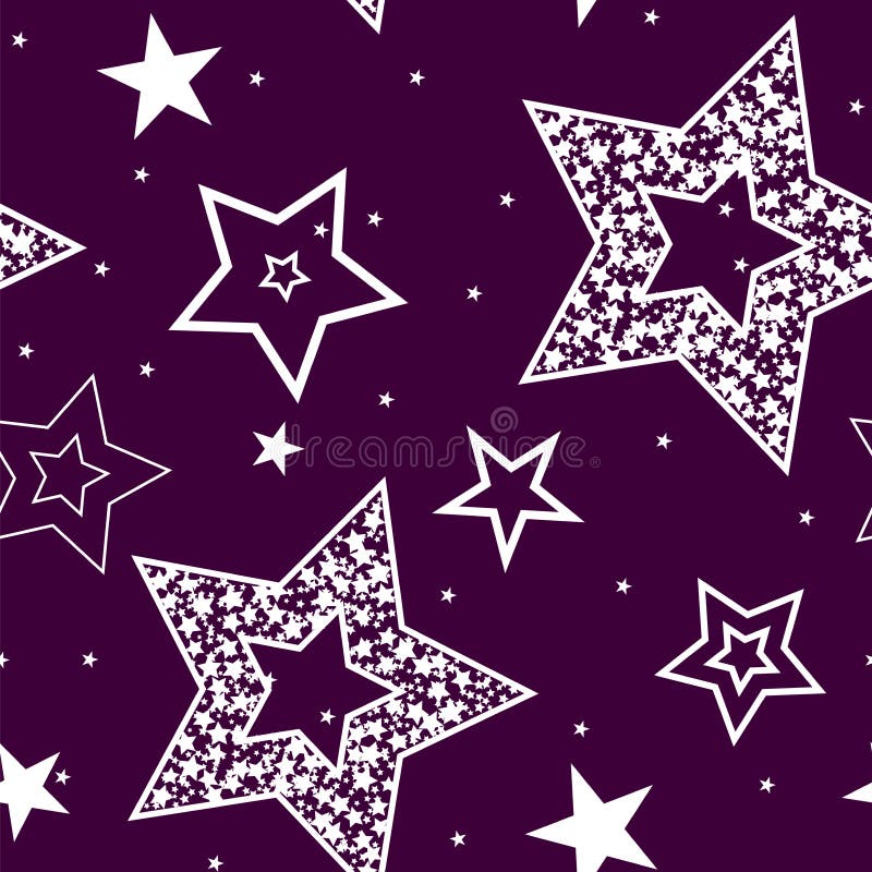 Stars Seamless Pattern. Design for Fabric Wrapping Paper Background ...