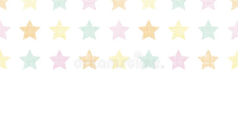 Stars textile textured pastel horizontal seamless pattern background