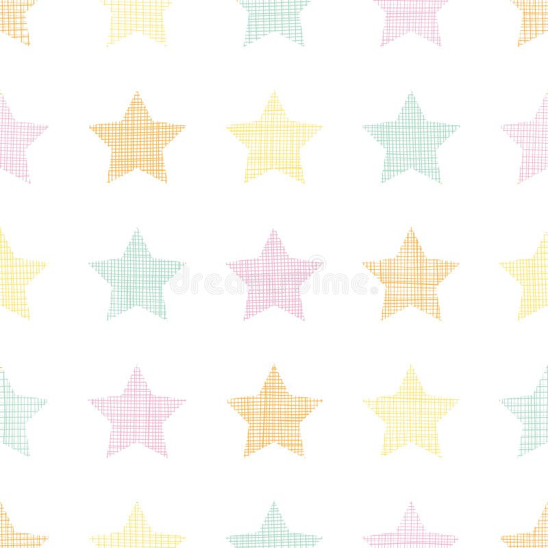 Stars textile textured pastel seamless pattern background