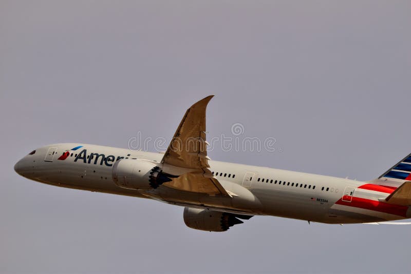 Start American Airliness Boeing B787 stockfotos Start American Airliness Boeing B787 stockfotos