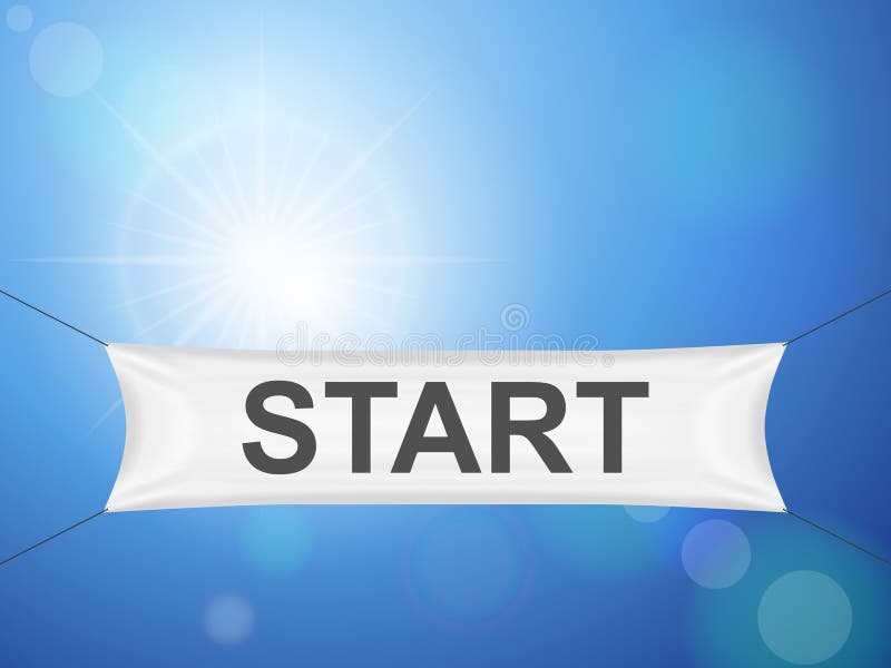 Start banner stock vector. Illustration of position 119091538