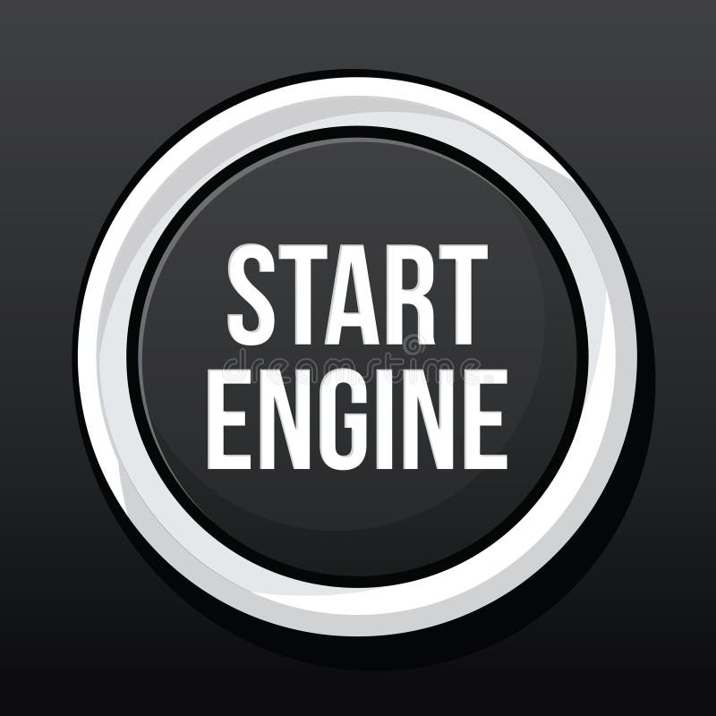 Engine start icon. Engine start website button on white background Stock  Photo - Alamy