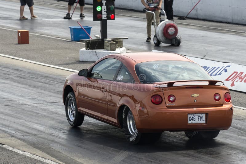 A Chevrolet Cobalt races at a NOPI drag racing event Stock Photo - Alamy