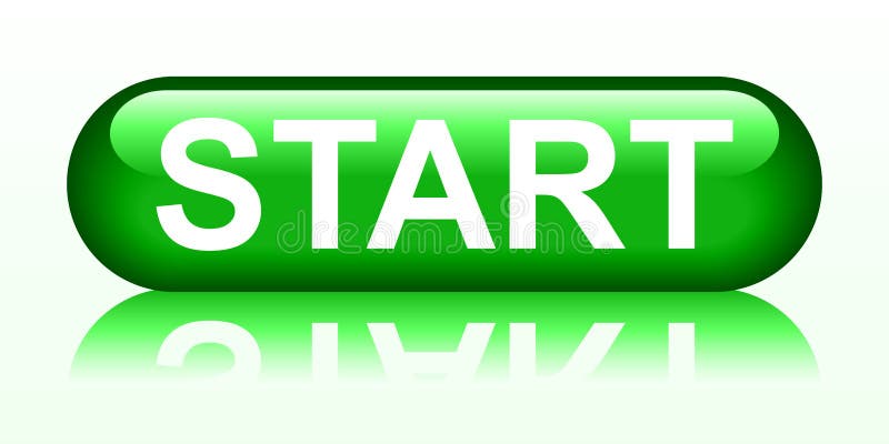 Start green button - vector stock illustration