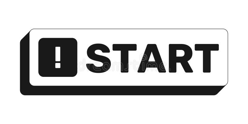 Start rectangle UI web button royalty free illustration