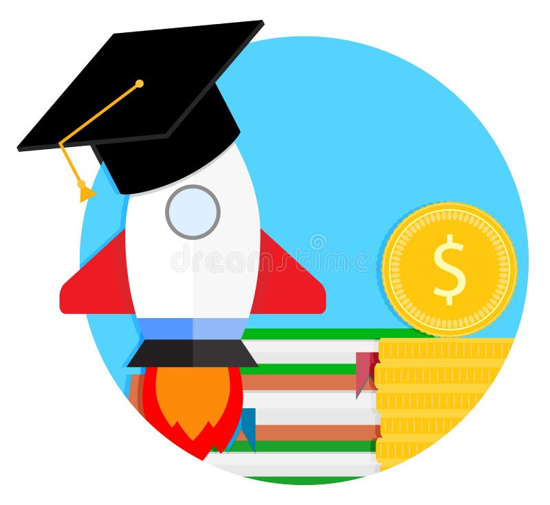 Start training at university icon stock illustration