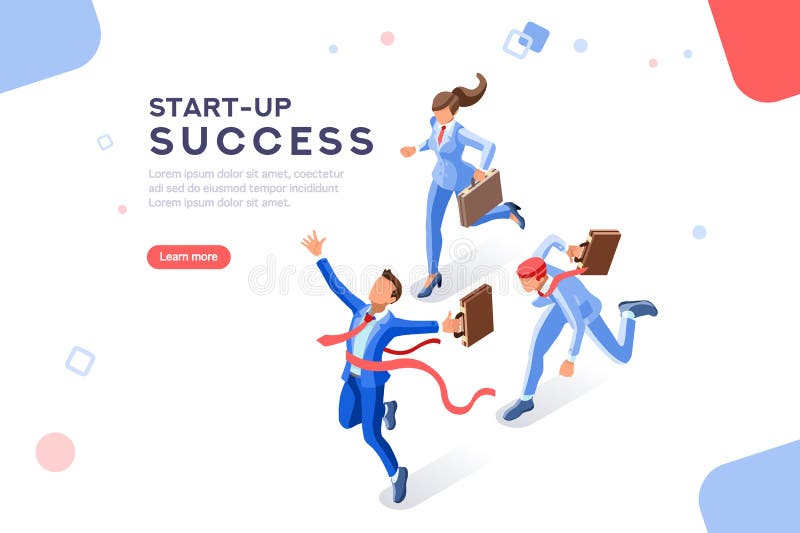 Start-up mall för rengöringsduk för framgångteknologibegrepp stock illustrationer Start-up mall för rengöringsduk för framgångteknologibegrepp stock illustrationer