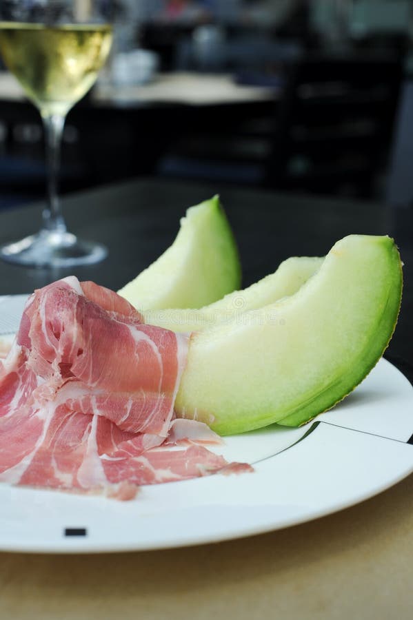 Melon and ham starters stock photo. Image of diet, freshness 32506548