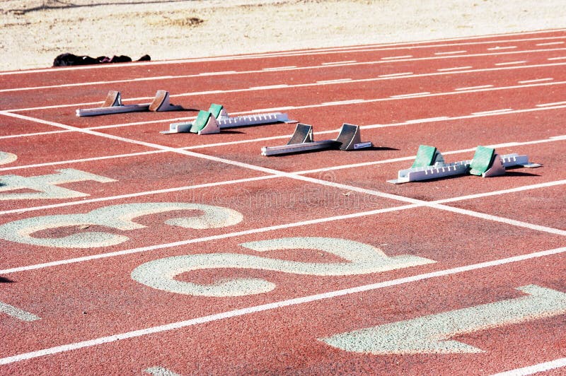 Starting Blocks stock image Starting Blocks stock image