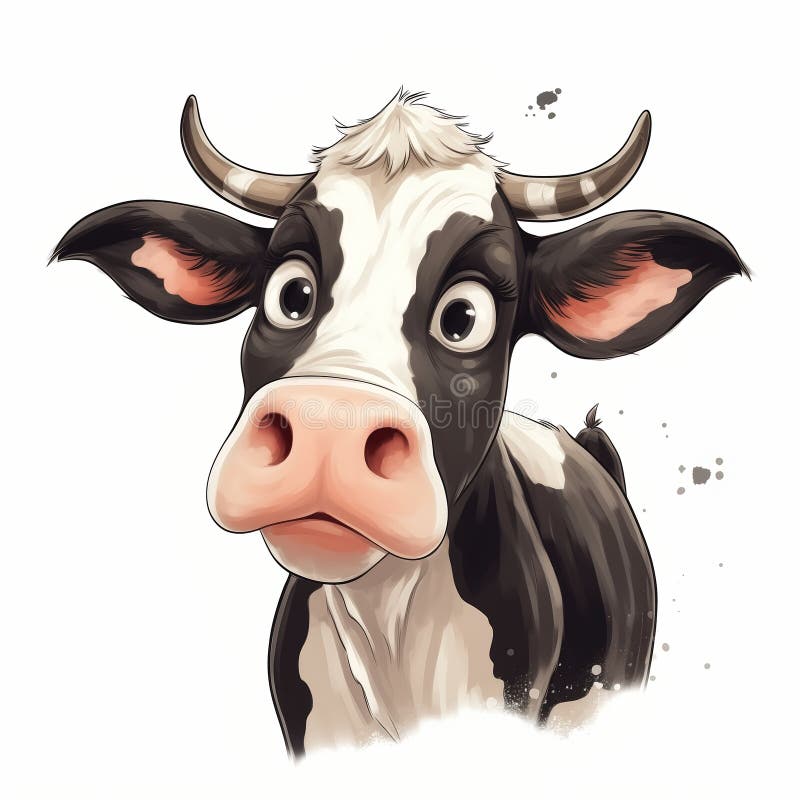 Una vaca el gran atrapado advertencia su ancho ojos conmocionado expresión.