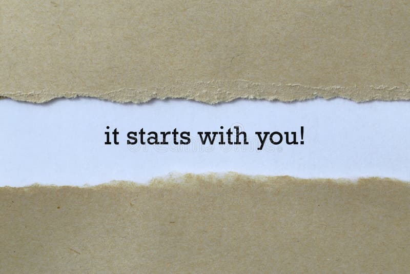 It starts with you! royalty free stock image