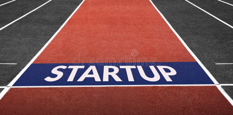 Startup Business Concept, Present on Start Line stock photography