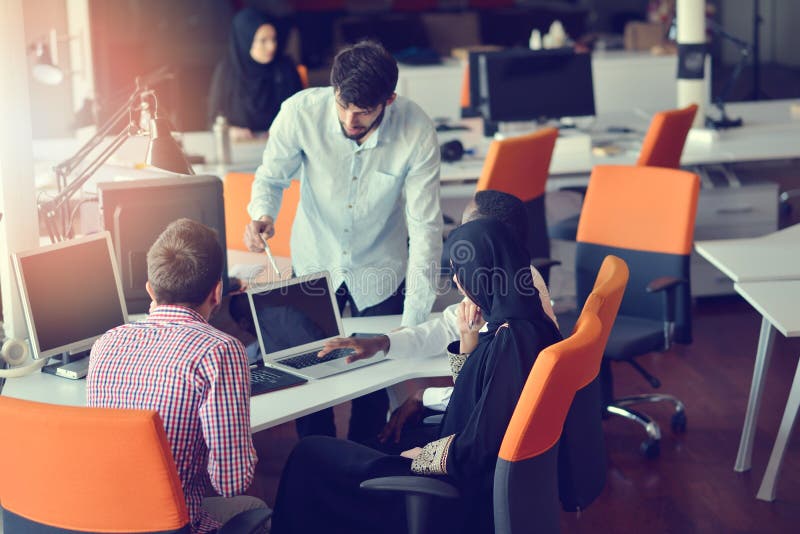 Startup Business People Group Working Everyday Job at Modern Office