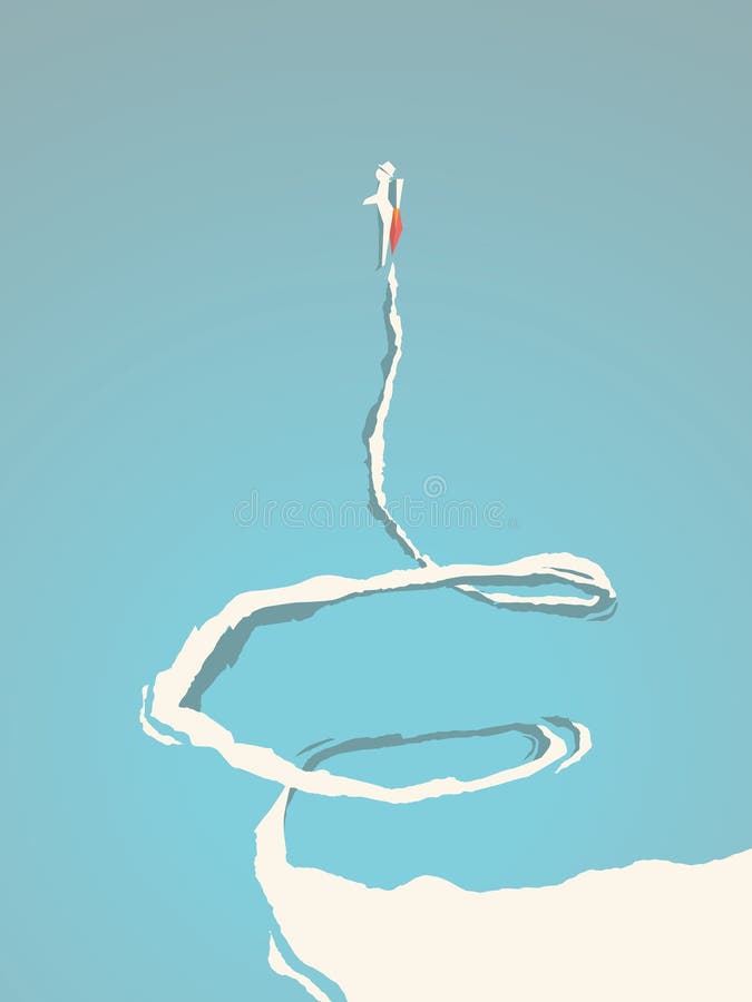 Startup business vector concept with astronaut and jetpack flying in the sky. Symbol of new business, technology vector illustration