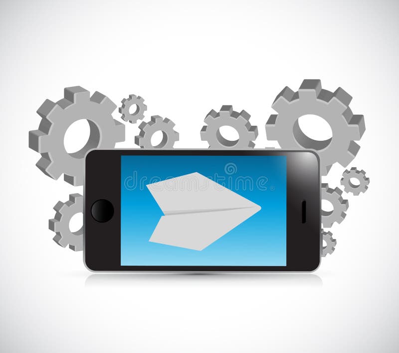 Startup modern smartphone concept vector illustration