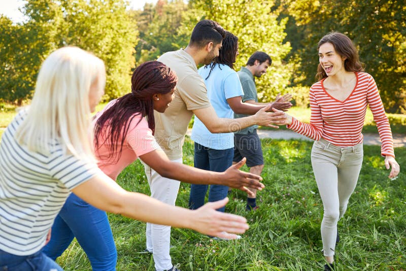 Startup Team Clapping in a Team Building Workshop Stock Photo - Image ...