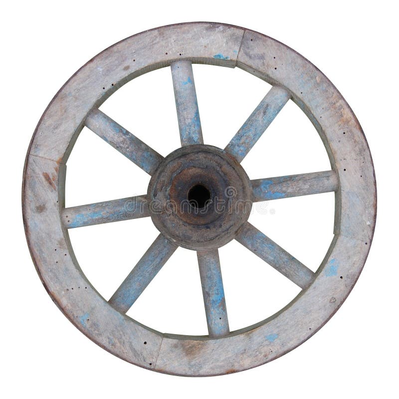 Stary drewniany spoked koło obrazy stock Stary drewniany spoked koło obrazy stock
