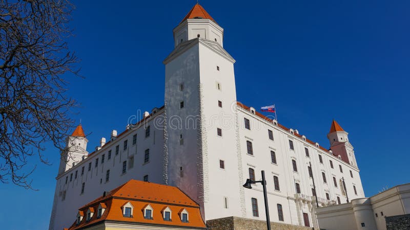 Stary Hrad - ancient castle in Bratislava. Bratislava is occupying both banks of the River Danube and River Morava.