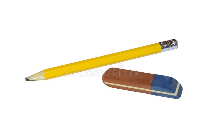 Stary ołówek i gumka