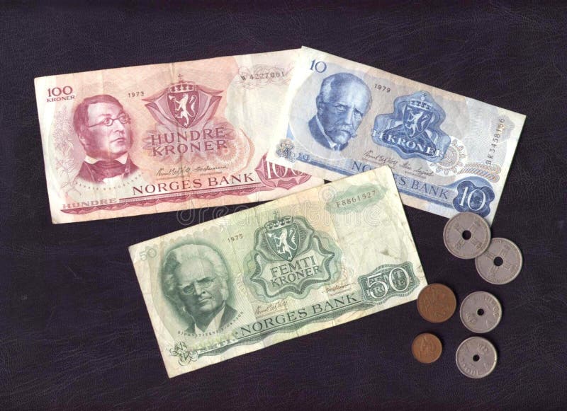 stary pieniędzy po norwesku obrazy stock stary pieniędzy po norwesku obrazy stock