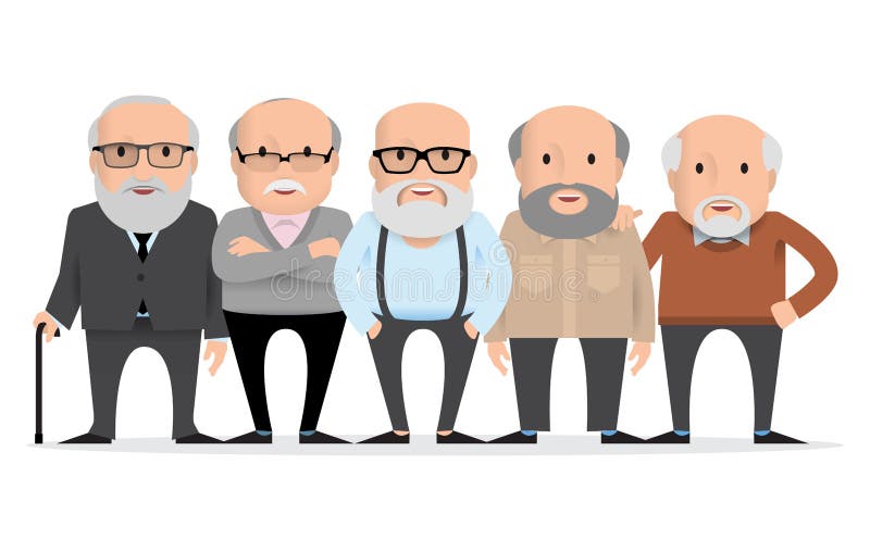 Starzejący się ludzie Grupa starzy ludzie ilustracji Starzejący się ludzie Grupa starzy ludzie ilustracji