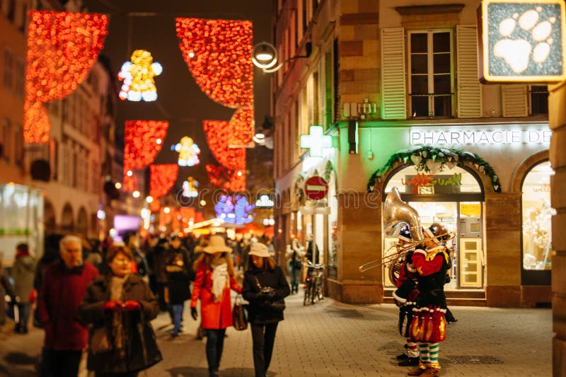 Starzy boże narodzenia Wprowadzać na rynek w Europa, Strasburg -, Alsace, Fran zdjęcia stock Starzy boże narodzenia Wprowadzać na rynek w Europa, Strasburg -, Alsace, Fran zdjęcia stock