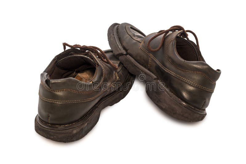 Starzy buty - Wciąż życia brown rzemienni buty starzy i brudni para obrazy royalty free Starzy buty - Wciąż życia brown rzemienni buty starzy i brudni para obrazy royalty free