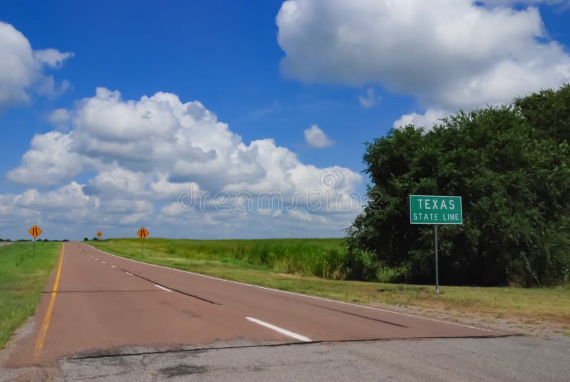 State Border between Oklahoma and Texas Stock Image Image of american
