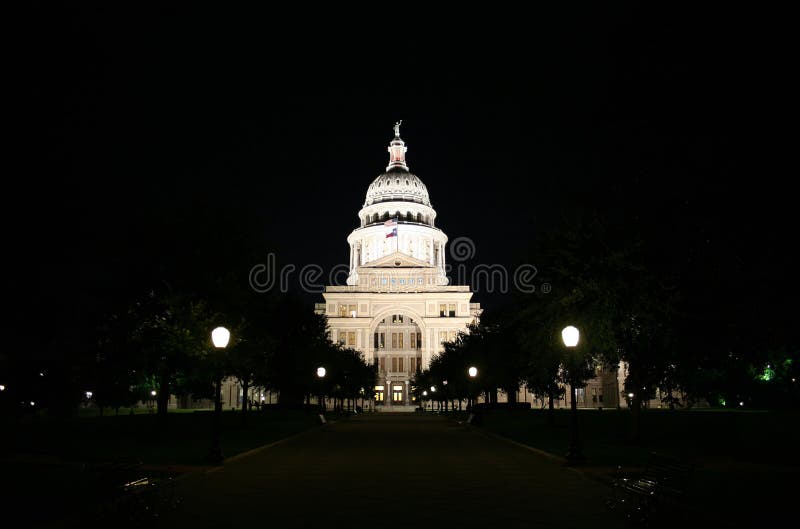 State Capitol Building at Night in Downtown Austin, Texas royalty free stock image State Capitol Building at Night in Downtown Austin, Texas royalty free stock image