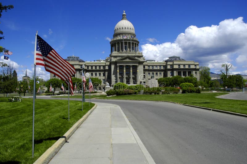 State Capitol with Flags