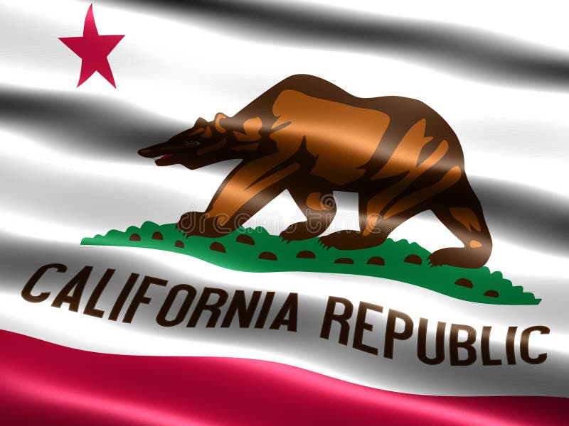 State flag of California stock illustration