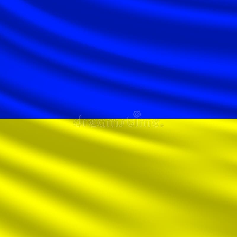 State Flag of Ukraine. Wavy Yellowblue Flag of Ukraine. Vector