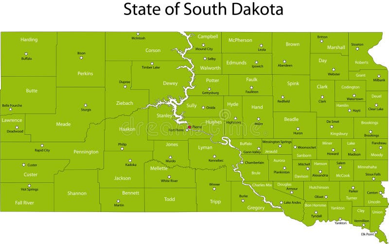 State of South Dakota vector illustration