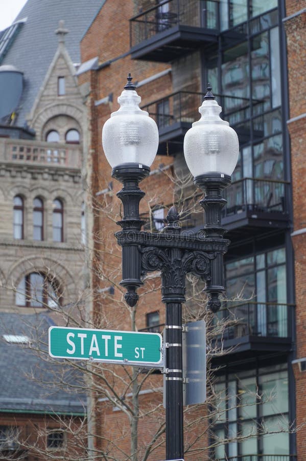 State Street in Boston BOSTON , MASSACHUSETTS APRIL 3, 2017