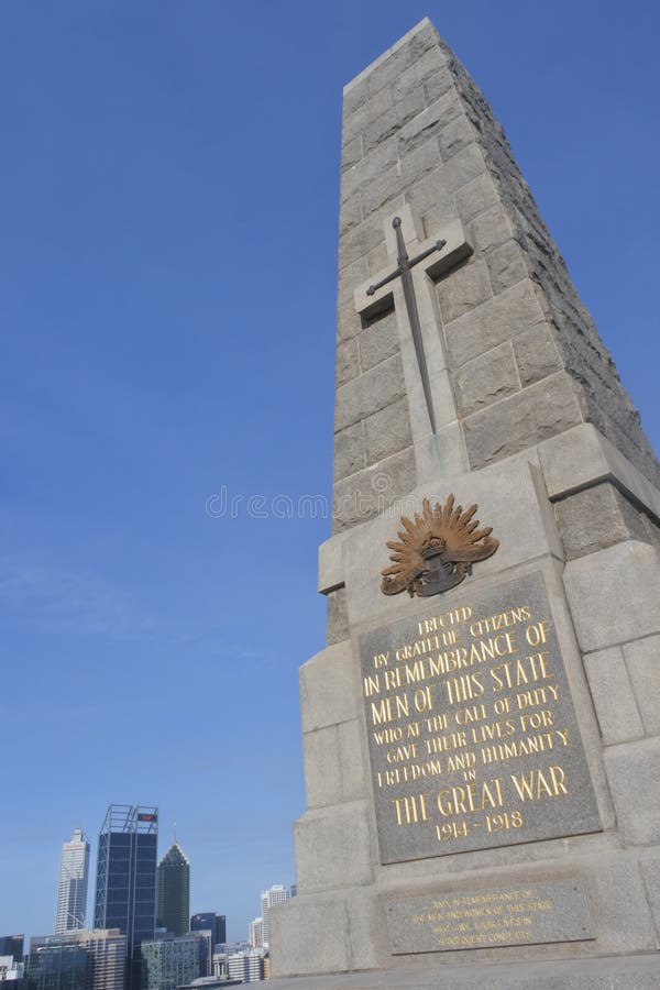 State War Memorial in Perth Western Australia. The iconic State War Memorial is visited by more than 40,000 people each Anzac Day Dawn Service stock photos State War Memorial in Perth Western Australia. The iconic State War Memorial is visited by more than 40,000 people each Anzac Day Dawn Service stock photos