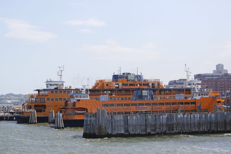 Staten Island Ferry Docked at St George Ferry Terminal on Staten Island ...