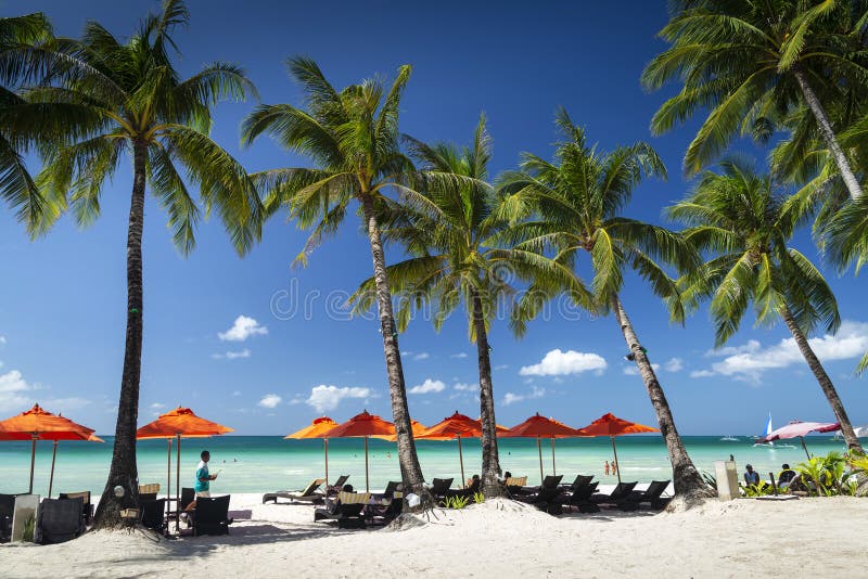 station 2 beach area of boracay tropical paradise island philippines