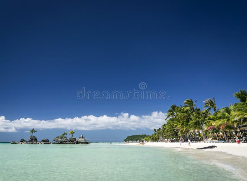 station 2 beach area of boracay tropical paradise island philippines