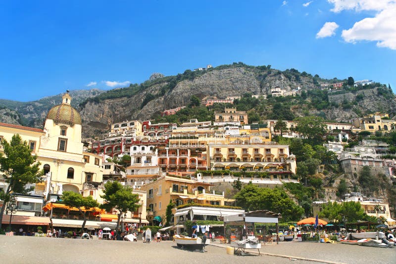 Station de vacances de Positano sur la côte Italie d'Amalfi photo stock Station de vacances de Positano sur la côte Italie d'Amalfi photo stock