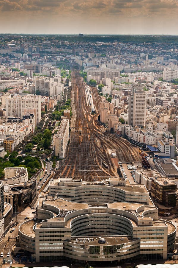 Gare Montparnasse(Railway Station)view from Tower Montparnasse.Paris