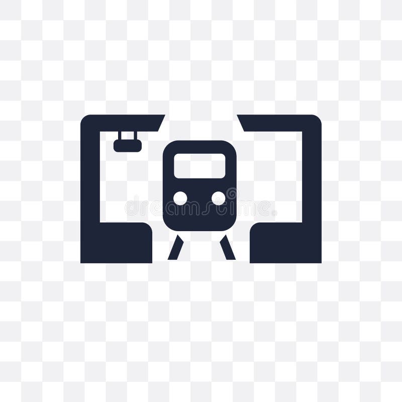 Station transparant pictogram Het ontwerp van het stationsymbool van vector illustratie Station transparant pictogram Het ontwerp van het stationsymbool van vector illustratie
